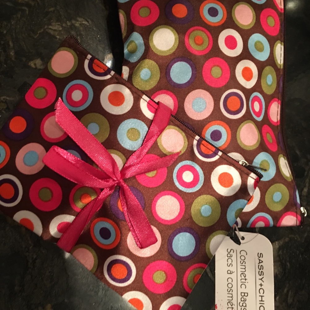 Cosmetic Bag SET Happy Colorful Pattern - Picture 2 of 7